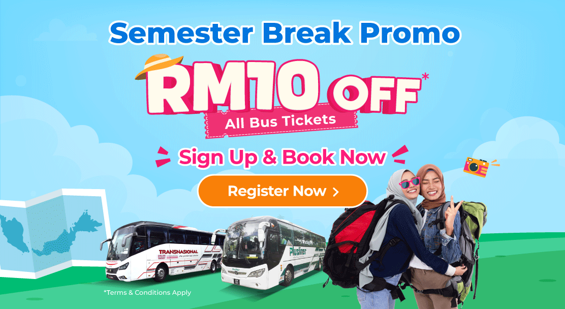 Sign up and get RM10 off your booking